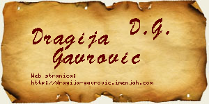 Dragija Gavrović vizit kartica